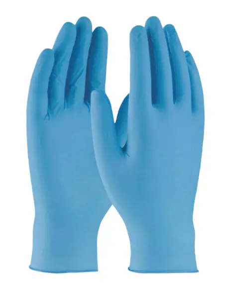 Touch 200 Blue Nitrile Exam Gloves (200/Box) (Small)